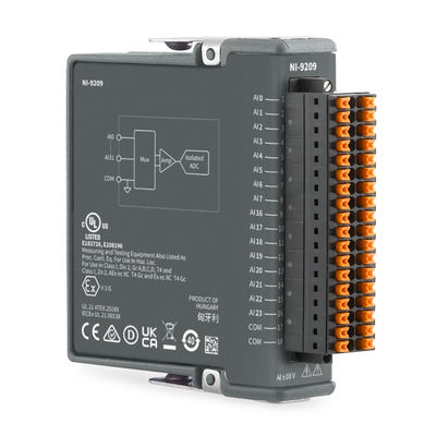 National Instruments NI-9209 C Series Voltage Input Module with 60 VDC and 250 Vrms Isolation for CompactRIO and CompactDAQ Platforms