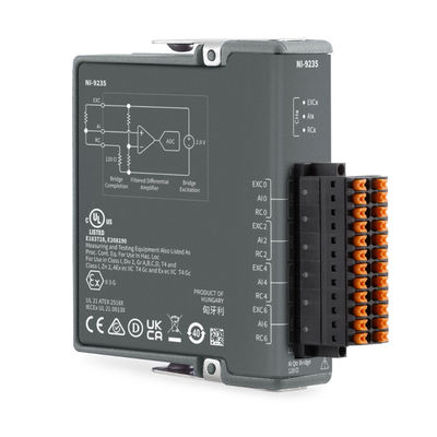 National Instruments NI-9235 8-Channel Strain/Bridge Input Module with 10 kS/s/channel and 120 Ω Quarter-Bridge for Dynamic Strain Measurement