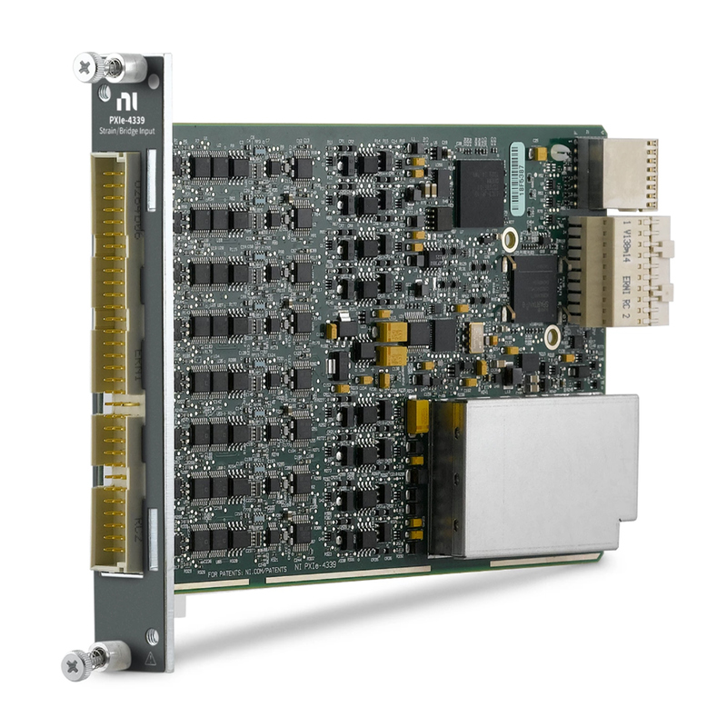 NI PXIe-4339 Strain/Bridge Input Module with 25.6 kS/s
