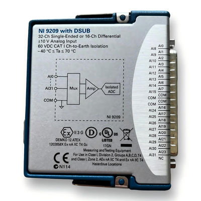National Instruments NI-9209 C Series Voltage Input Module with 60 VDC and 250 Vrms Isolation for CompactRIO and CompactDAQ Platforms