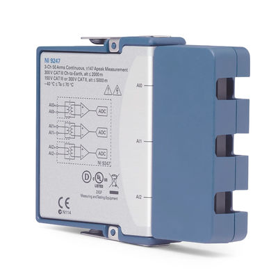 National Instruments NI-9247 C Series Current Input Module with 3 Analog Input Channels 50 kS/s Sampling Rate for 1A and 5A Nominal CT