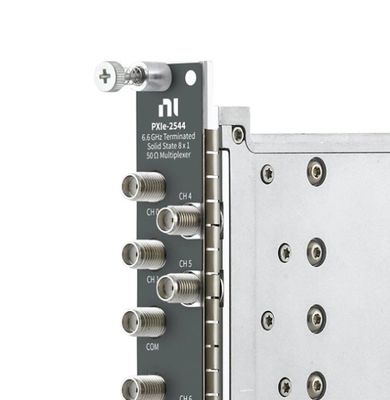 National Instruments PXIe-2544 RF Multiplexer Switch Module with 8x1 Terminal Multiplexer 6.6 GHz RF Signal and 50 Ohm Impedance