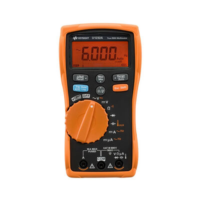 Keysight U1232A Handheld Digital Multimeter with 6000 Display Resolutions 0.5% + 2 counts Basic DCV Accuracy and 600 mV to 600 V DCV