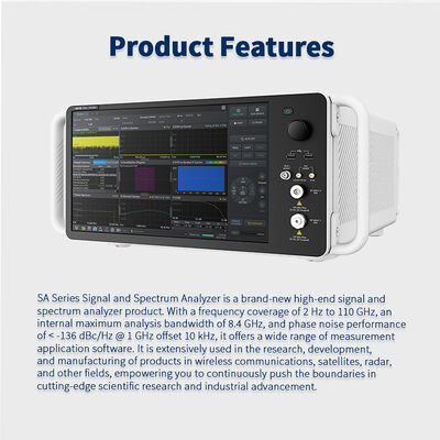 SA Series Signal and Spectrum Analyzer with 2Hz~110GHz Frequency Range, 80MHz~8GHz Analysis Bandwidth, and -146dBm/Hz DANL