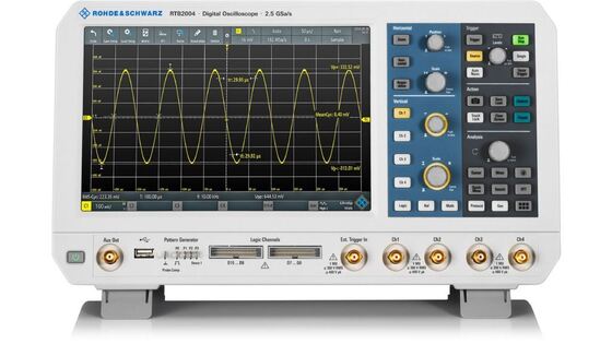 Rohde & Schwarz RTB2004 Digital Oscilloscope with 70MHz to 300MHz Bandwidth 10-bit ADC and 10.1" Capacitive Touchscreen