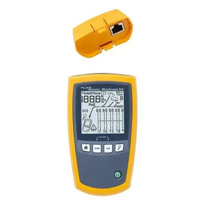Fluke Networks MicroScanner PoE Cable Tester with PoE Level Verification 10G Ethernet Detection and Ergonomic Design