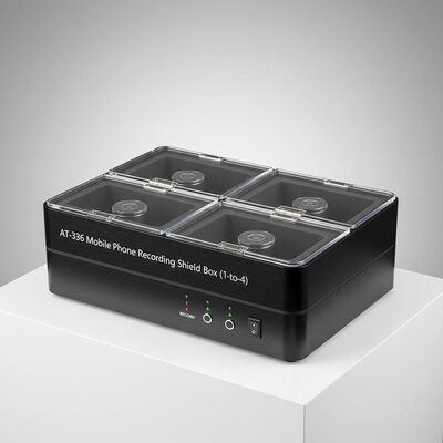 JXBY AT-336 Mobile Phone Recording Shield Box with 1-to-4 RF and EMI Shielding