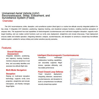 JXBY Haidun 180 Unmanned Aerial Vehicle (UAV) Surveillance System - Fixed Type 
(HCAUAV-FENCE-1-CDY) 