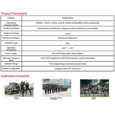 Jinxi Haidun 500 Drone Countermeasure Gun (HCAUAV-FENCE-6-D) with Radio 
