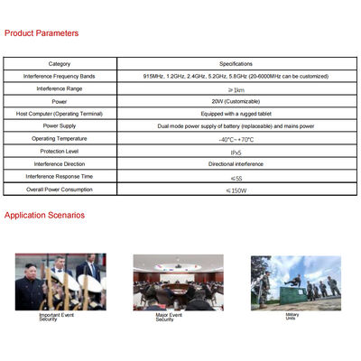 Jinxi Haiyu 300 Drone Countermeasure Shield - Backpack Type (HCAUAV-FENCE-2-BB)